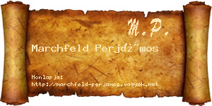 Marchfeld Perjámos névjegykártya
